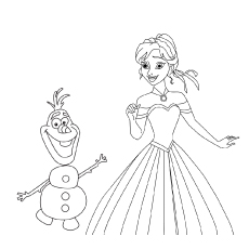 Desenhos de Princesa Anna-16 para colorir