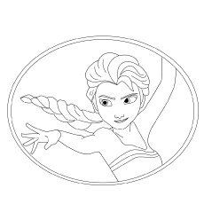 Desenho de Elsa Dancing Position para colorir