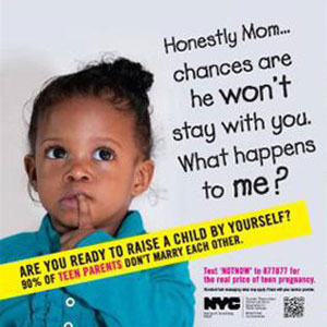 Nova York envergonha adolescentes para nÃ£o engravidar