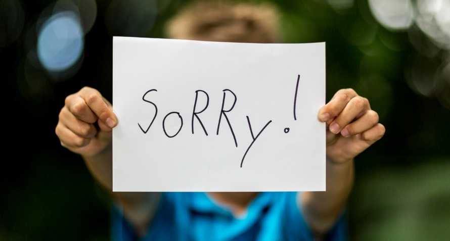 Ensinar as crianÃ§as a pedir desculpas
